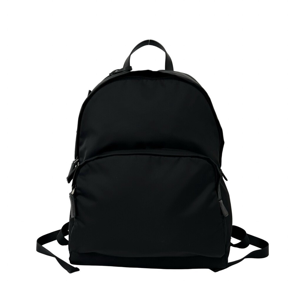 PRADA Prada Triangle Logo Plate Hardware Tessuto Nylon Backpack Daypack Black...